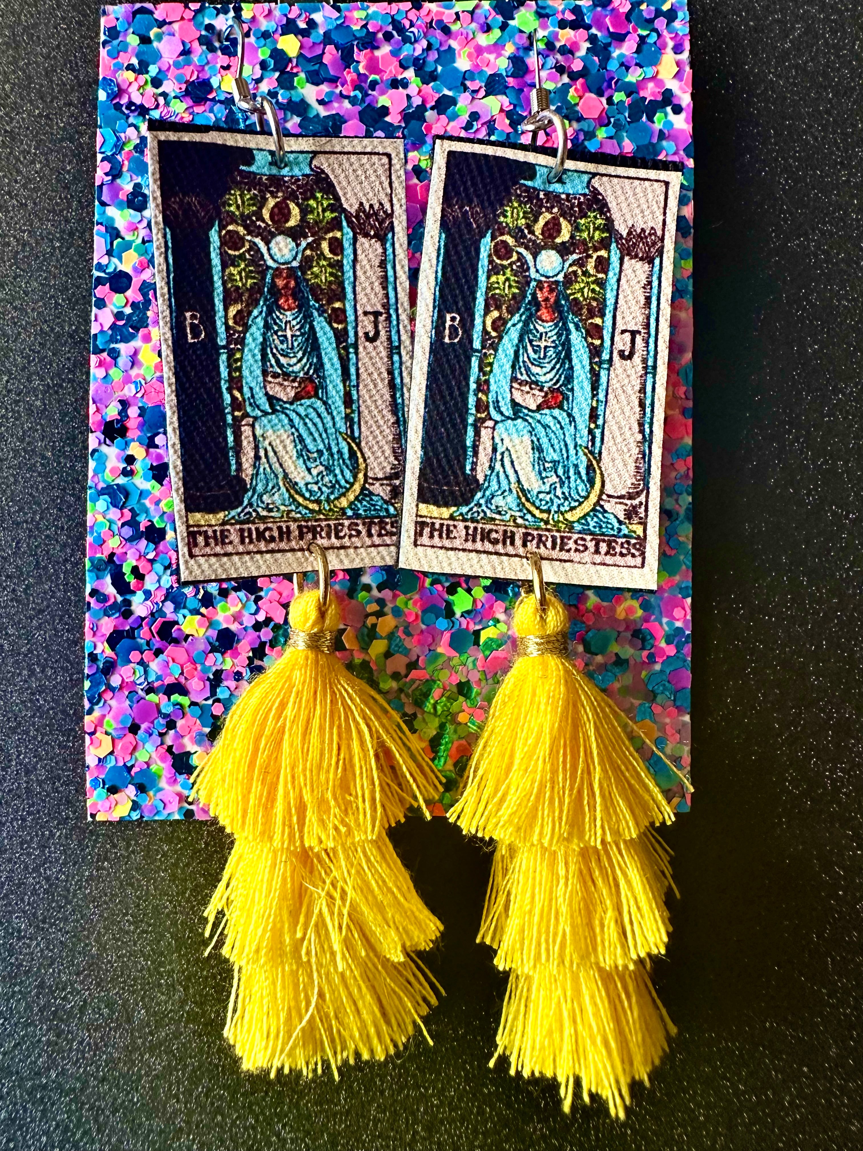 The High Priestess Tarot Card Earrings