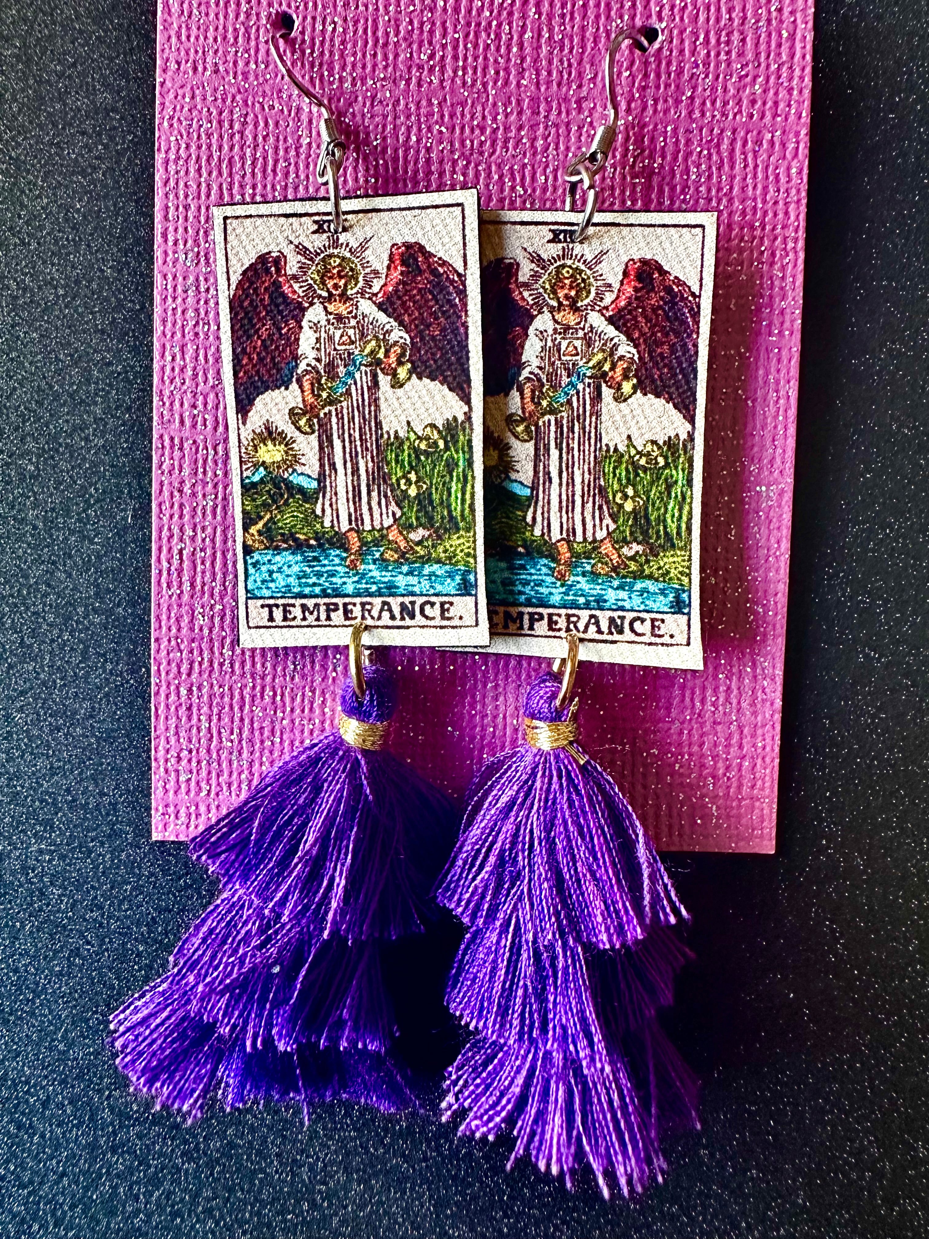 Temperance Tarot Card Earrings