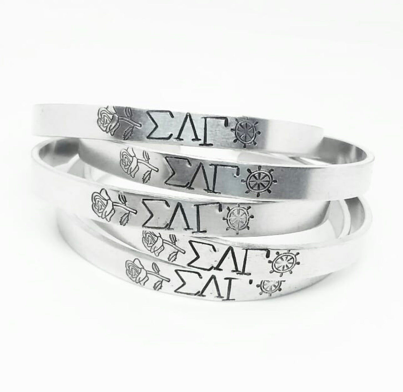 SLG Rose/Captain Wheel Cuff Bracelet