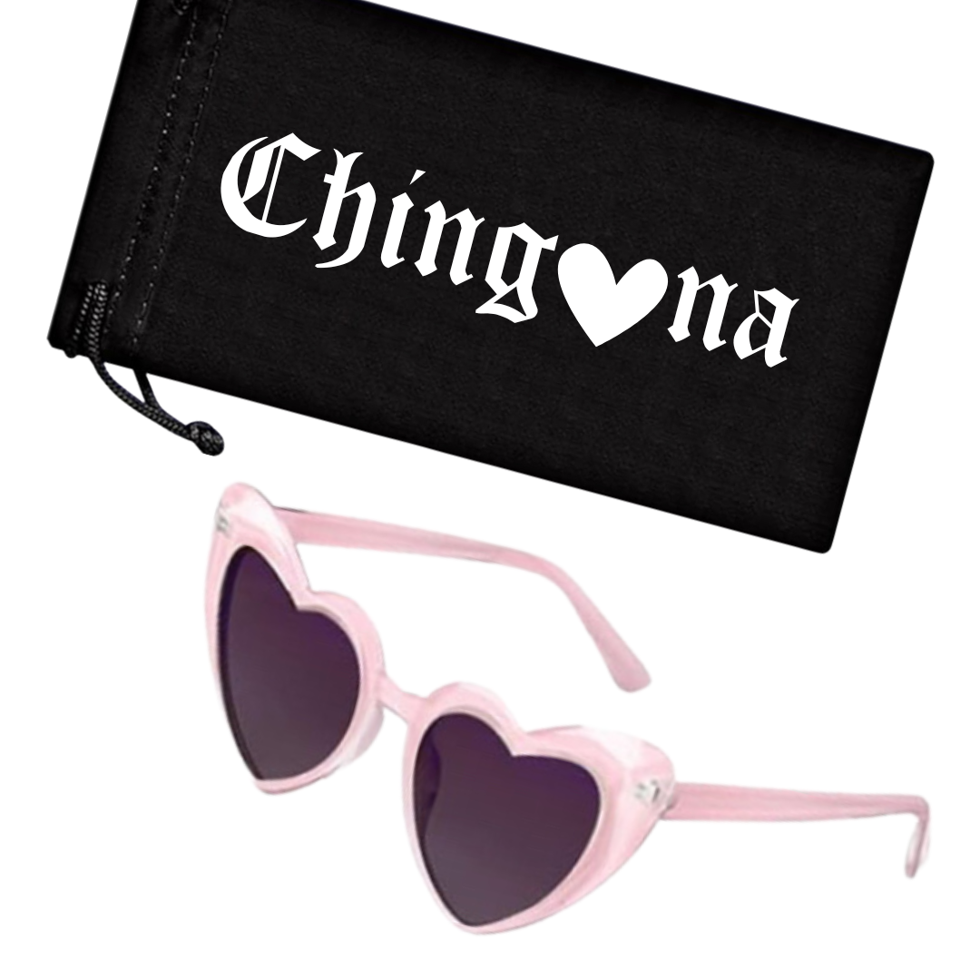 Heart CatEye Sunglasses - Light Pink