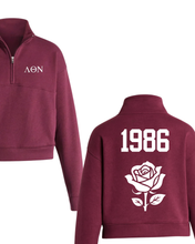 Load image into Gallery viewer, Crop Half-Zip Sudadera