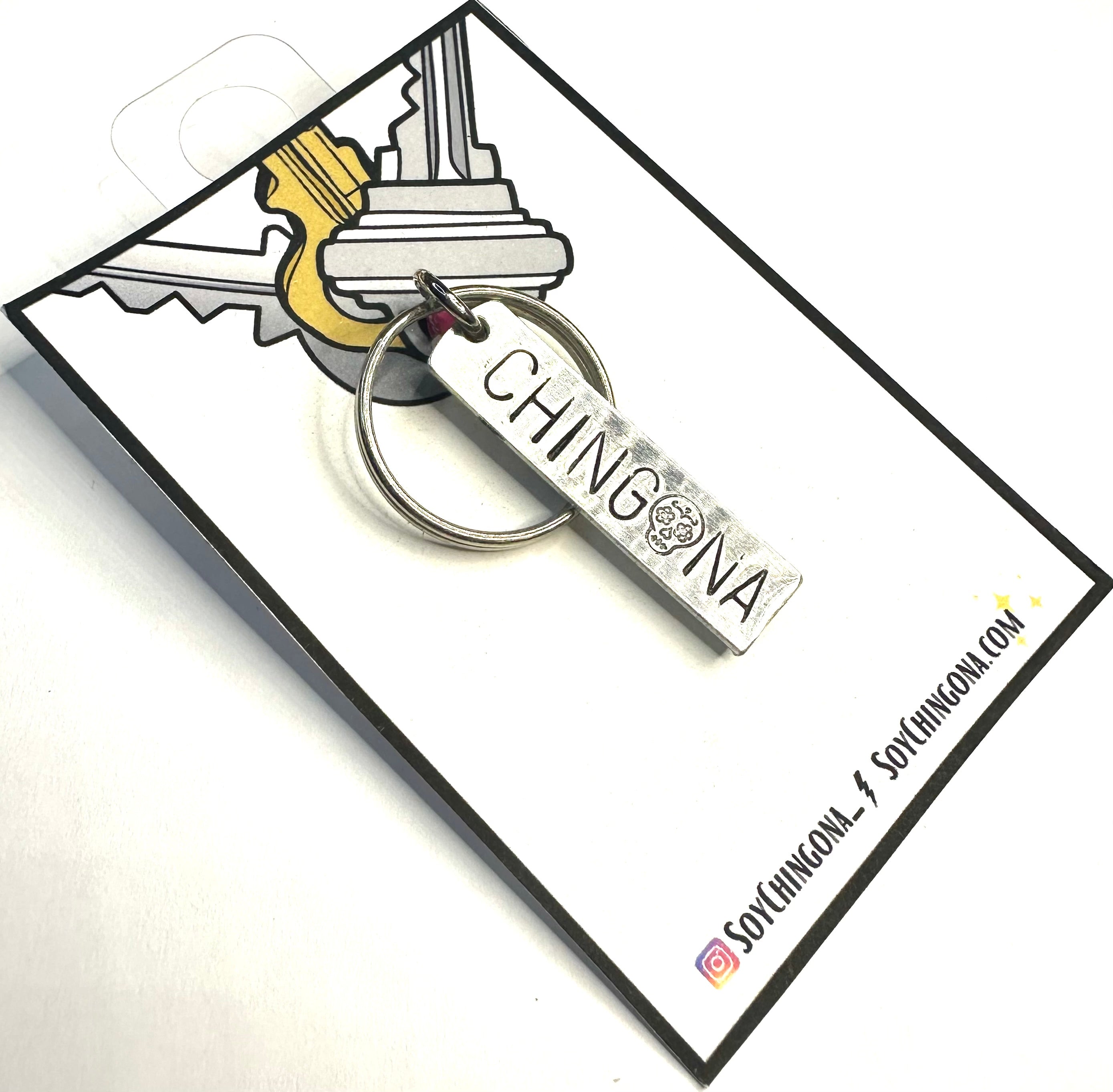 Chingona Sugar Skull KeyChain