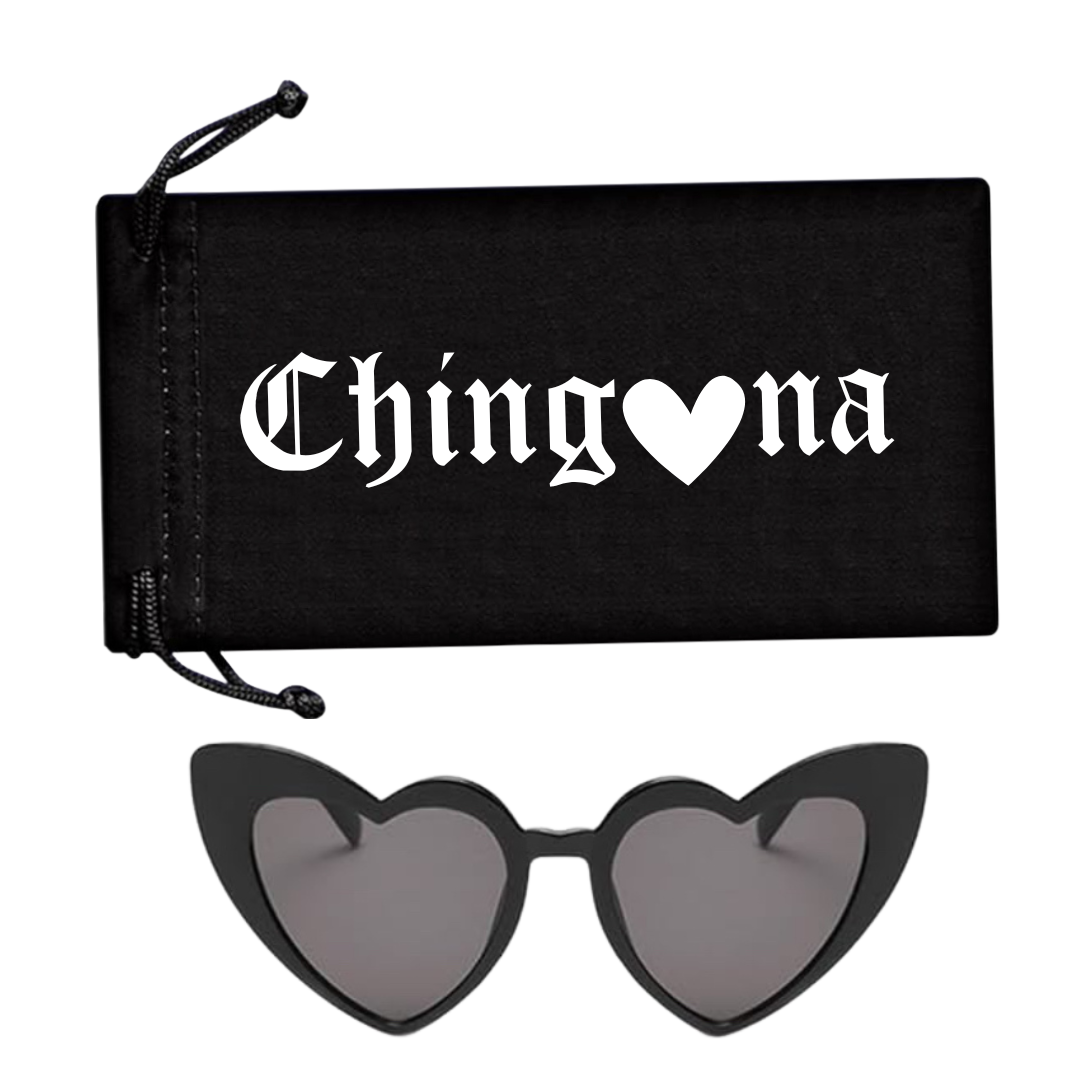 Heart CatEye Sunglasses - Black