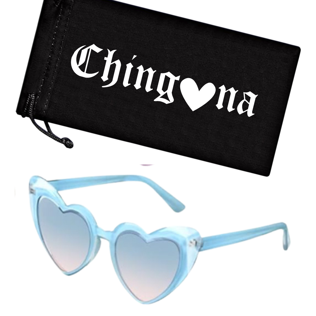 Heart CatEye Sunglasses - Light Blue