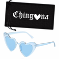 Heart CatEye Sunglasses - Clear Light Blue