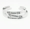SLG Rose/Chain Cuff Bracelet