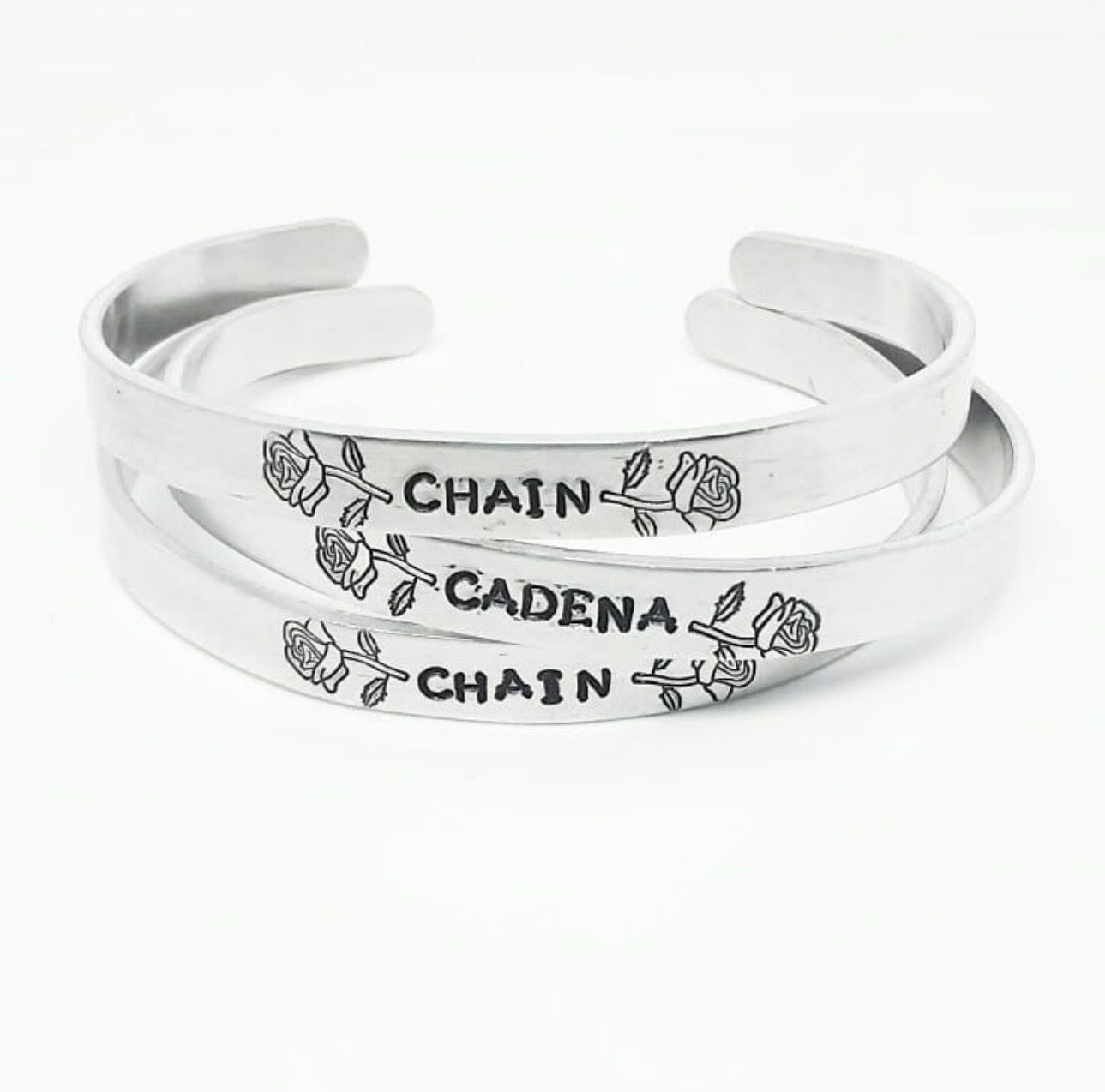SLG Rose/Chain Cuff Bracelet