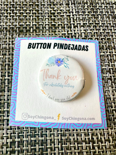 Thank you Button Pin