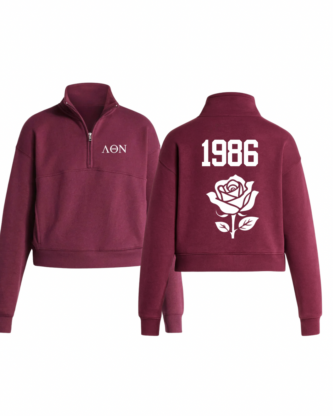 Crop Half-Zip Sudadera