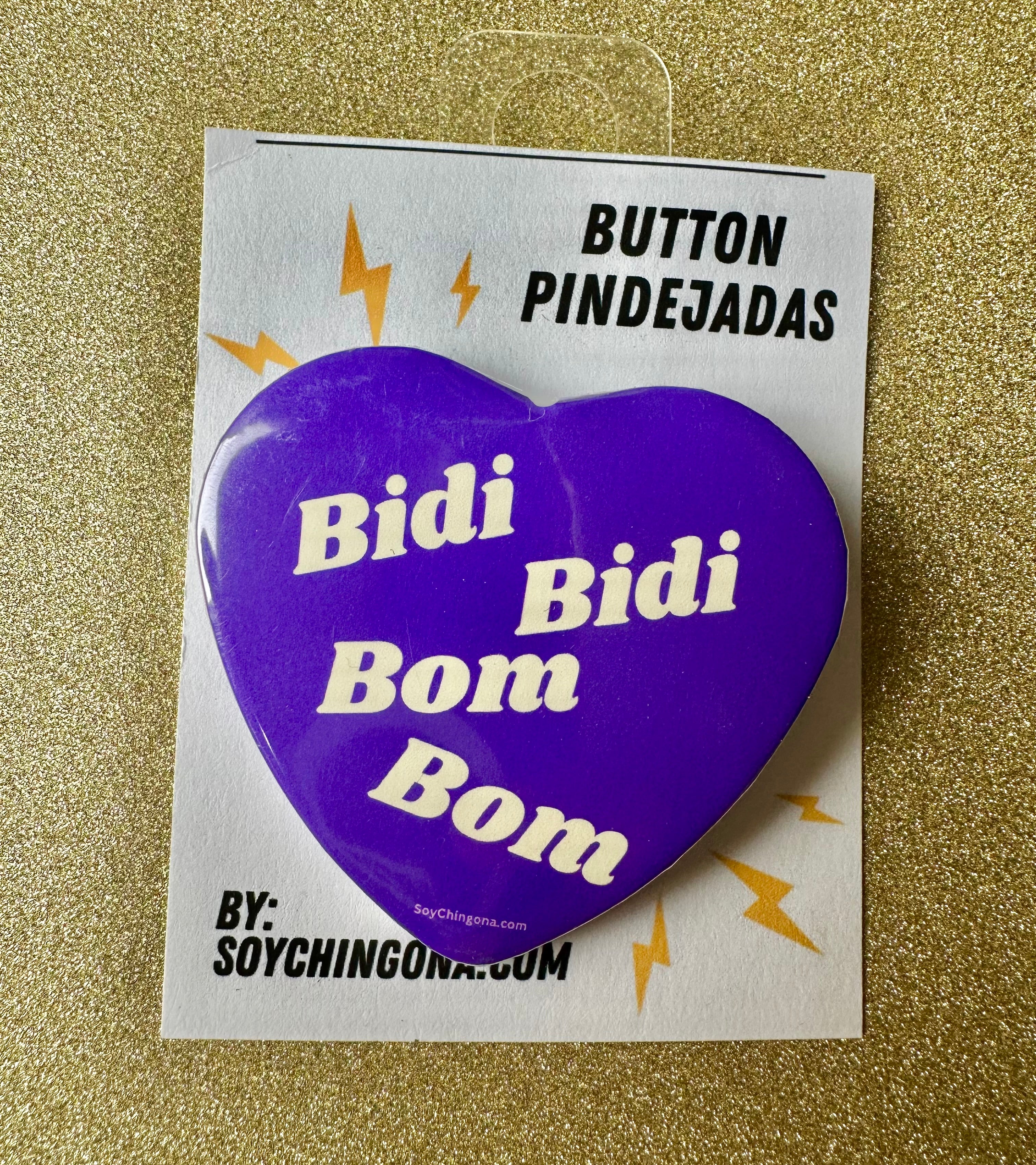 Bidi Bidi Bom Bom Button Pin