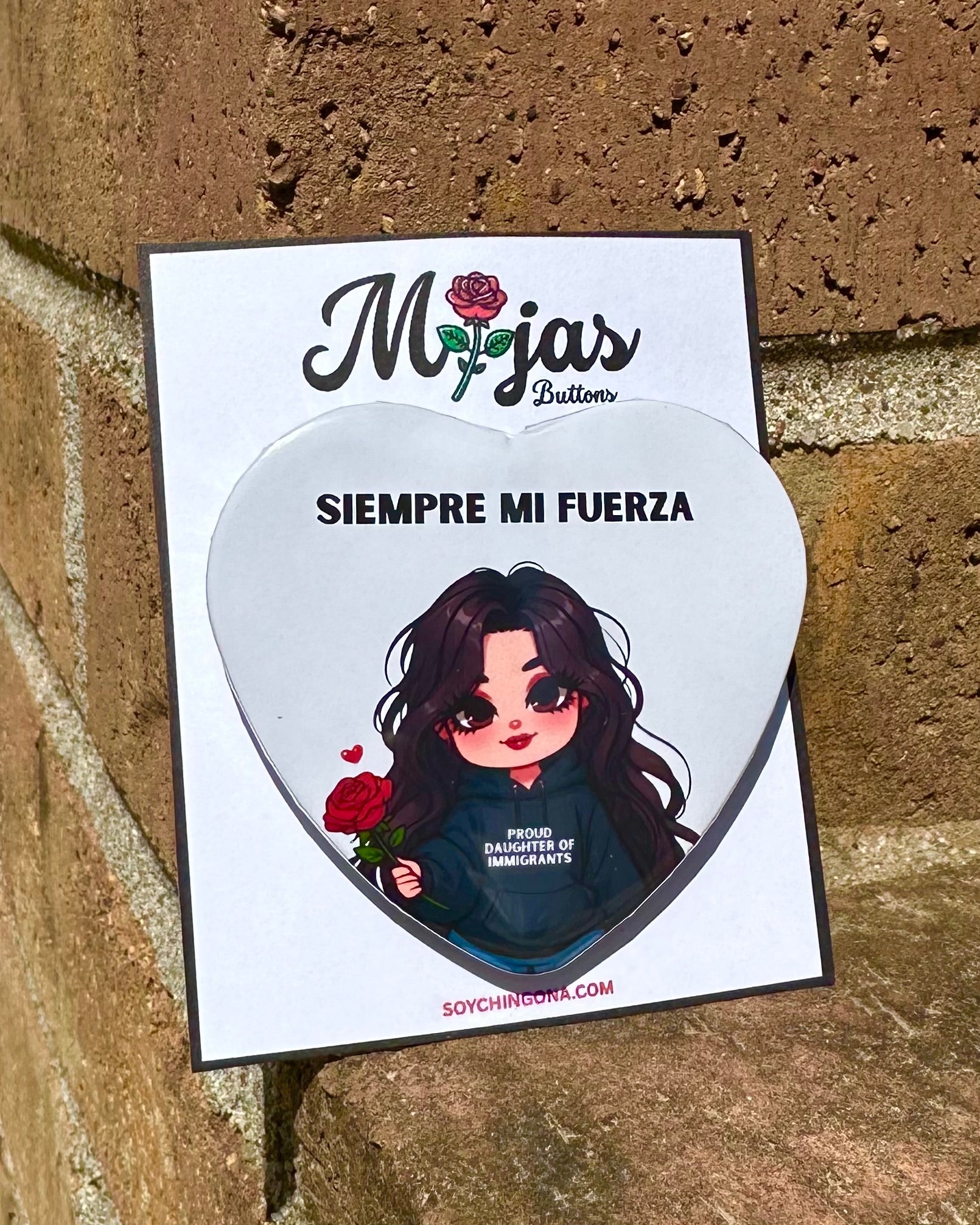 Siempre mi fuerza Mija Button