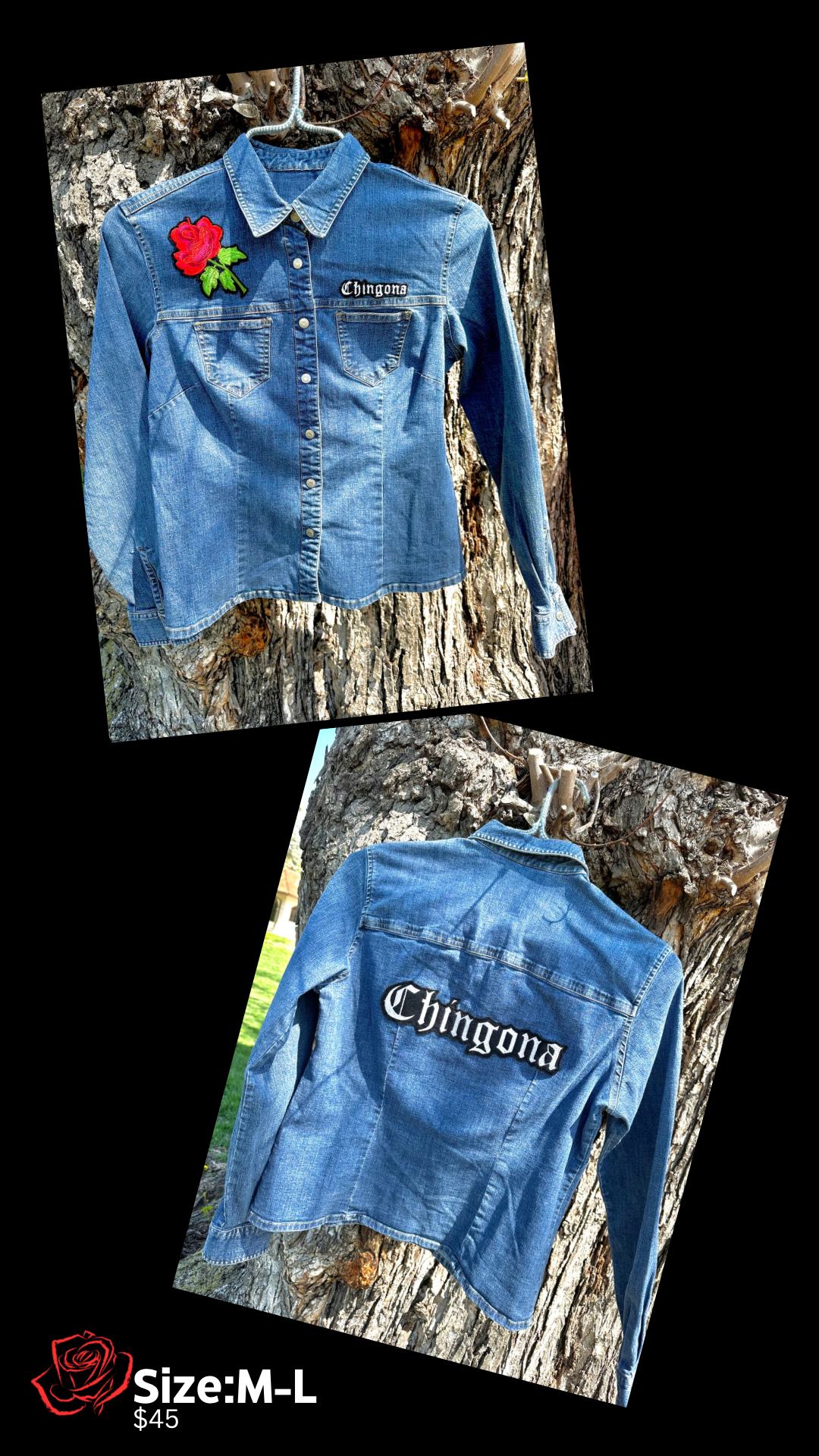 Chingona Rosa Shirt Jacket