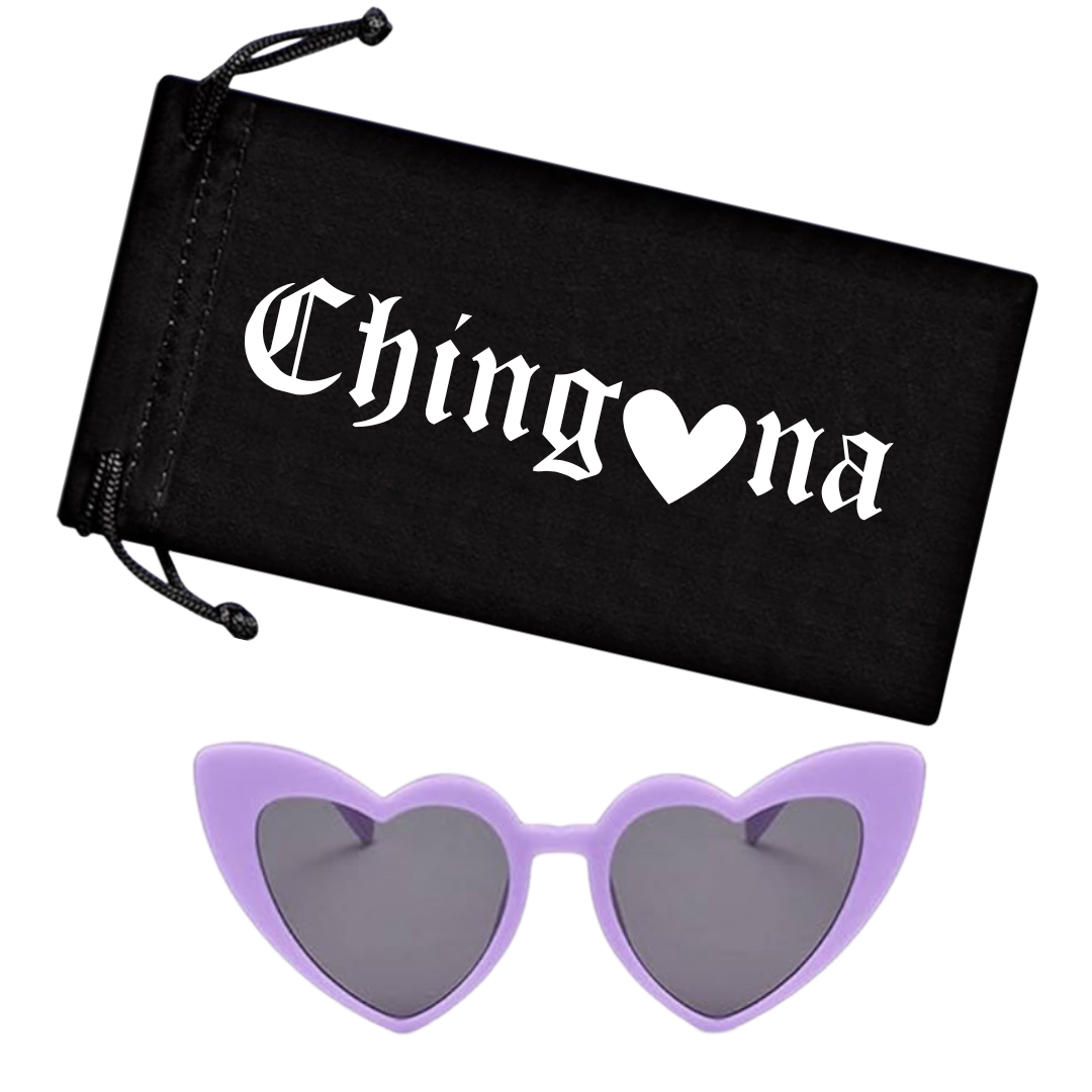 Heart CatEye Sunglasses - Light Purple