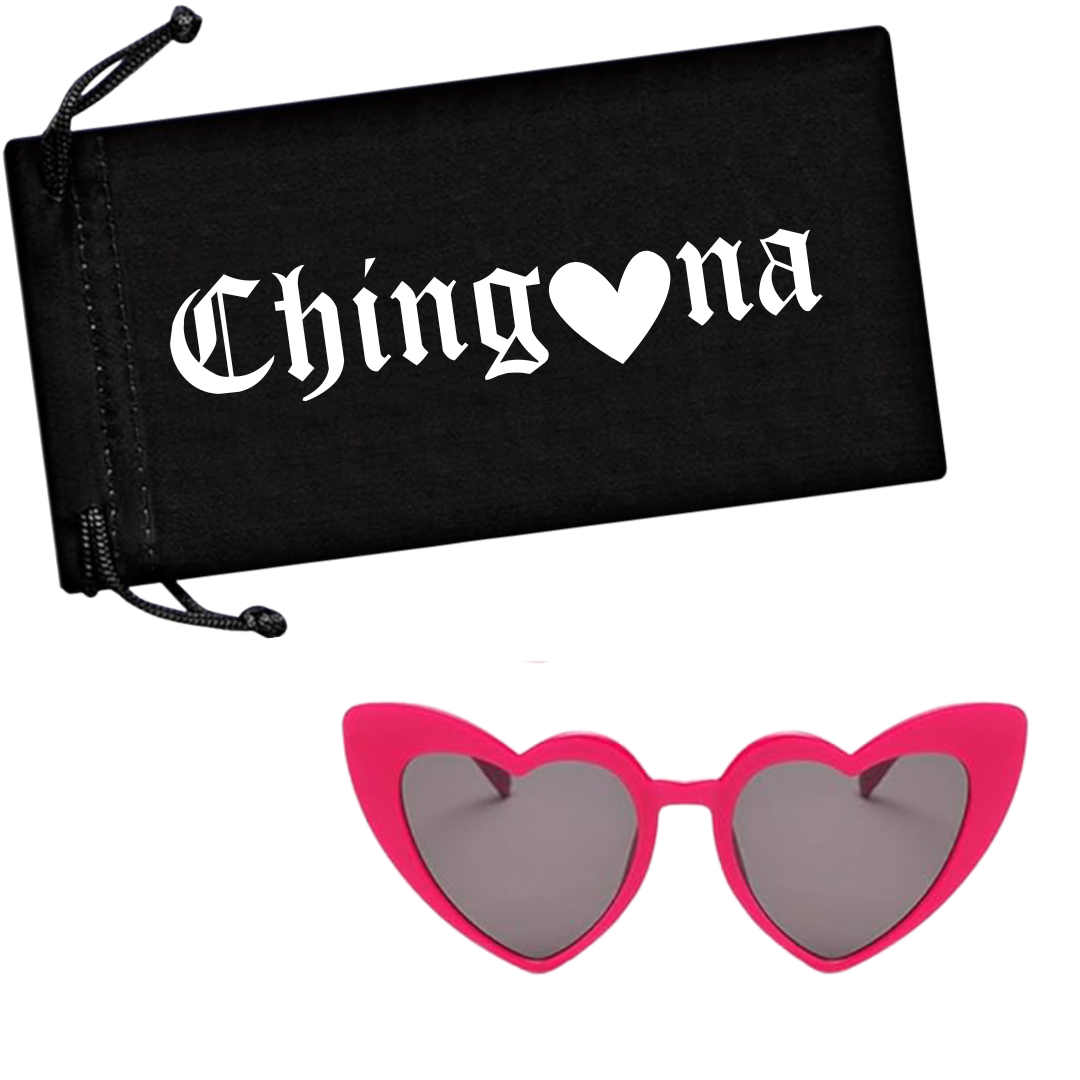 Heart CatEye Sunglasses - Hot Pink