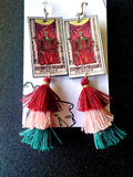 Justice Tarot Card Earrings