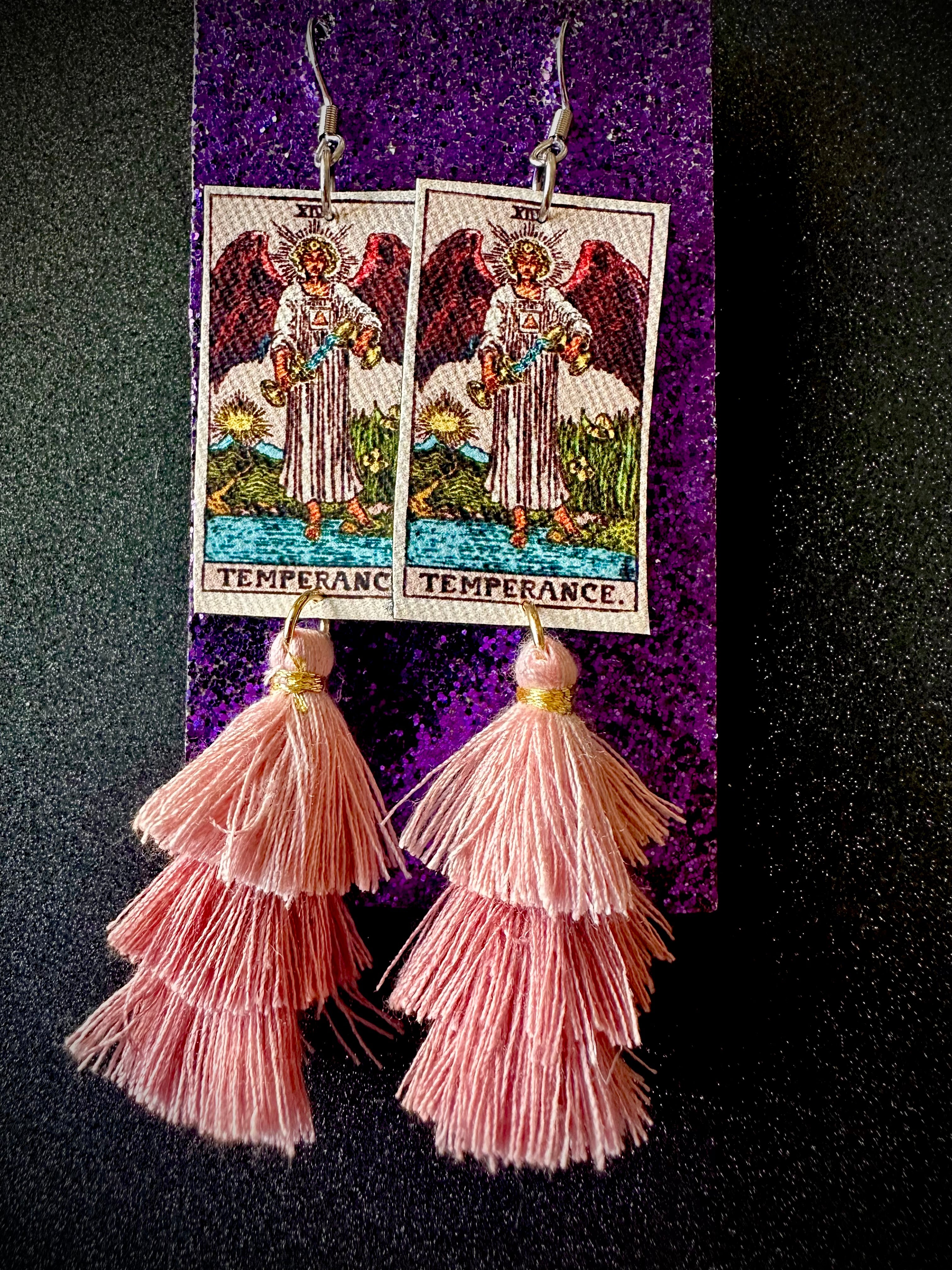 Temperance Tarot Card Earrings