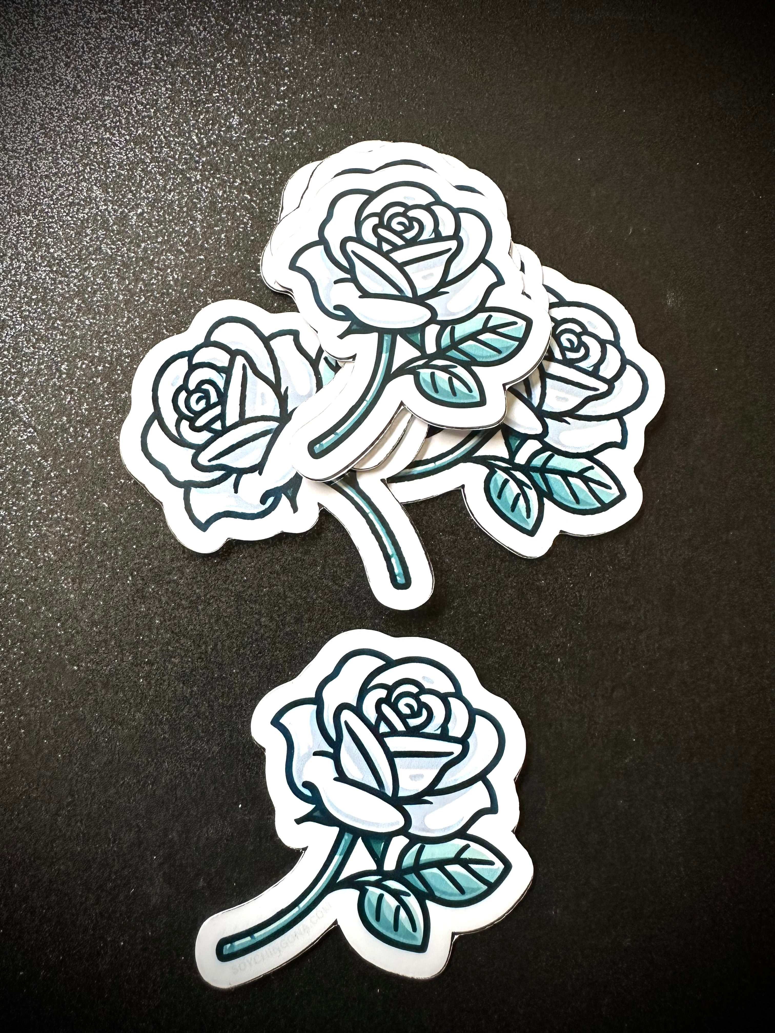White Rosa Sticker