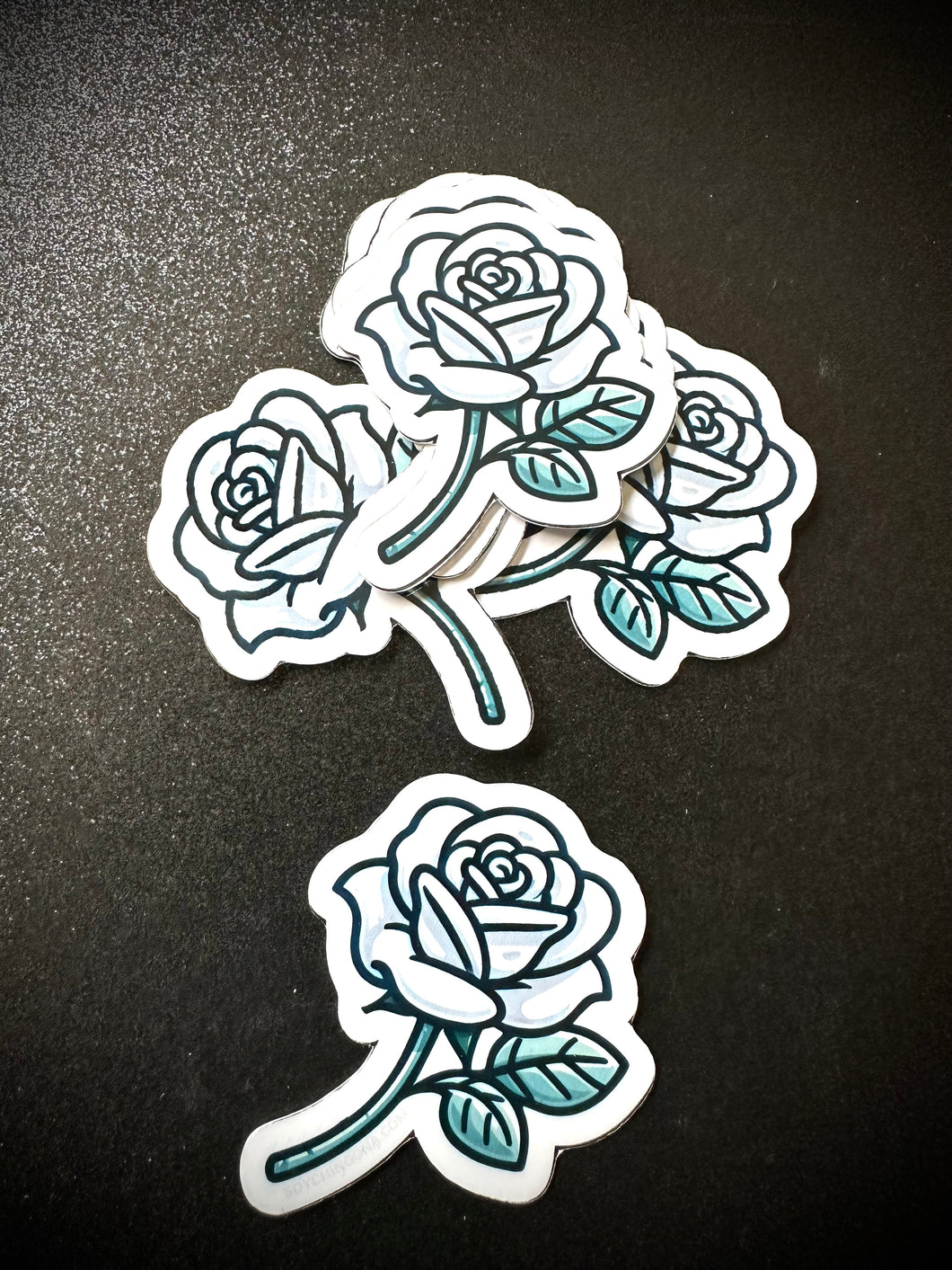 White Rosa Sticker