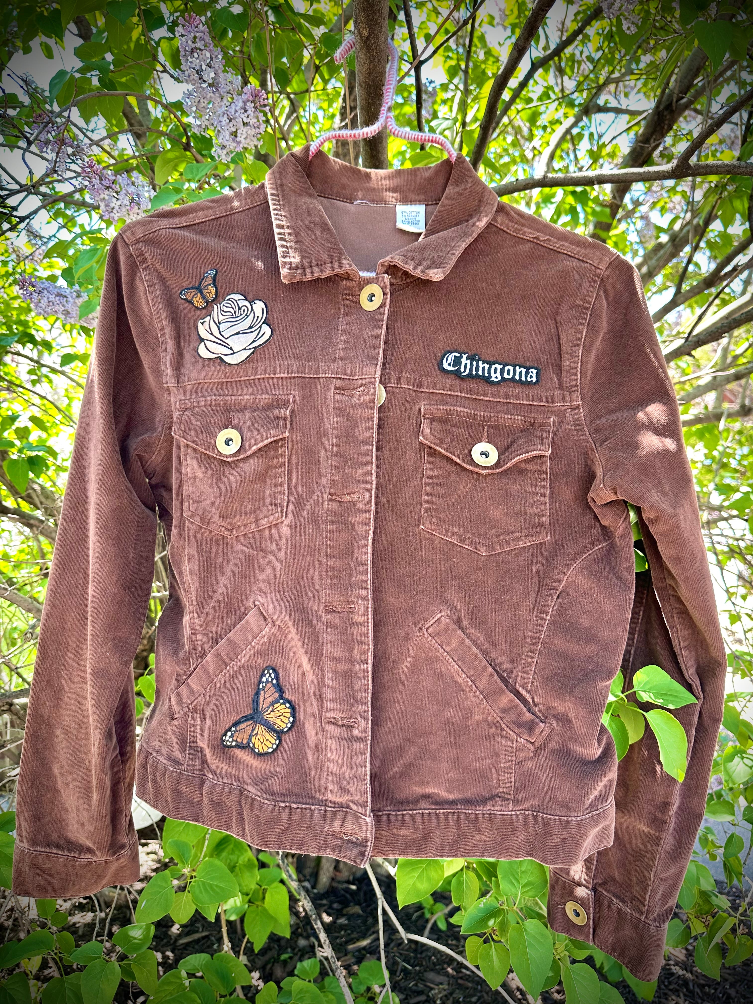 Chingona Mariposa Rosas Jacket