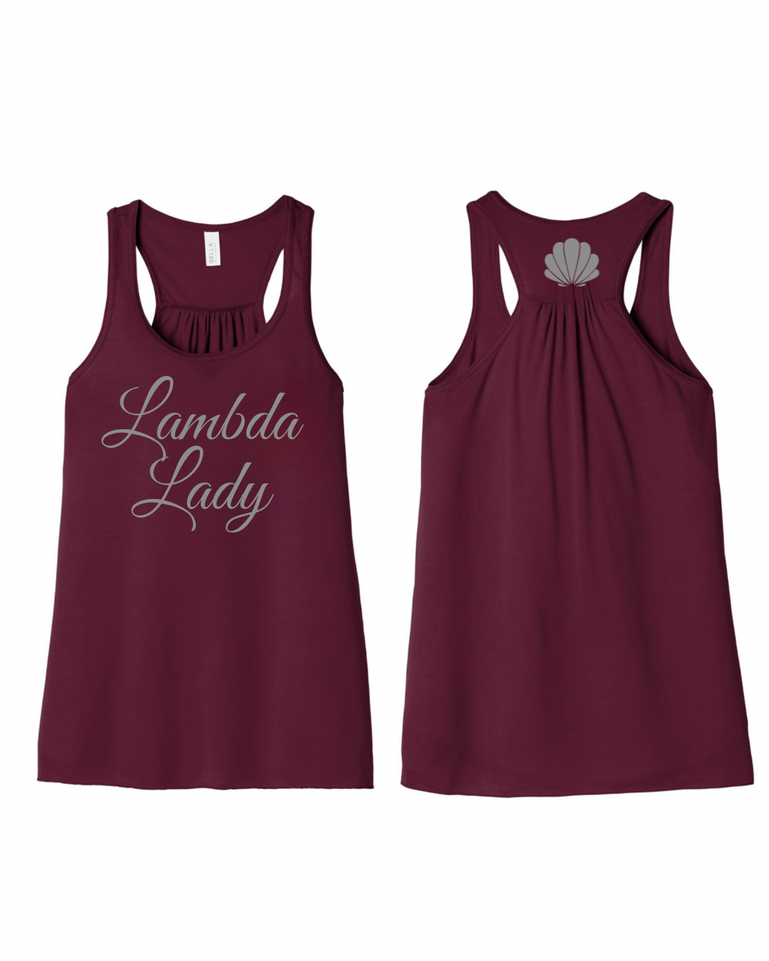Lambda Lady Concha Racerback tank