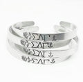 SLG Rose/Anchor Cuff Bracelet