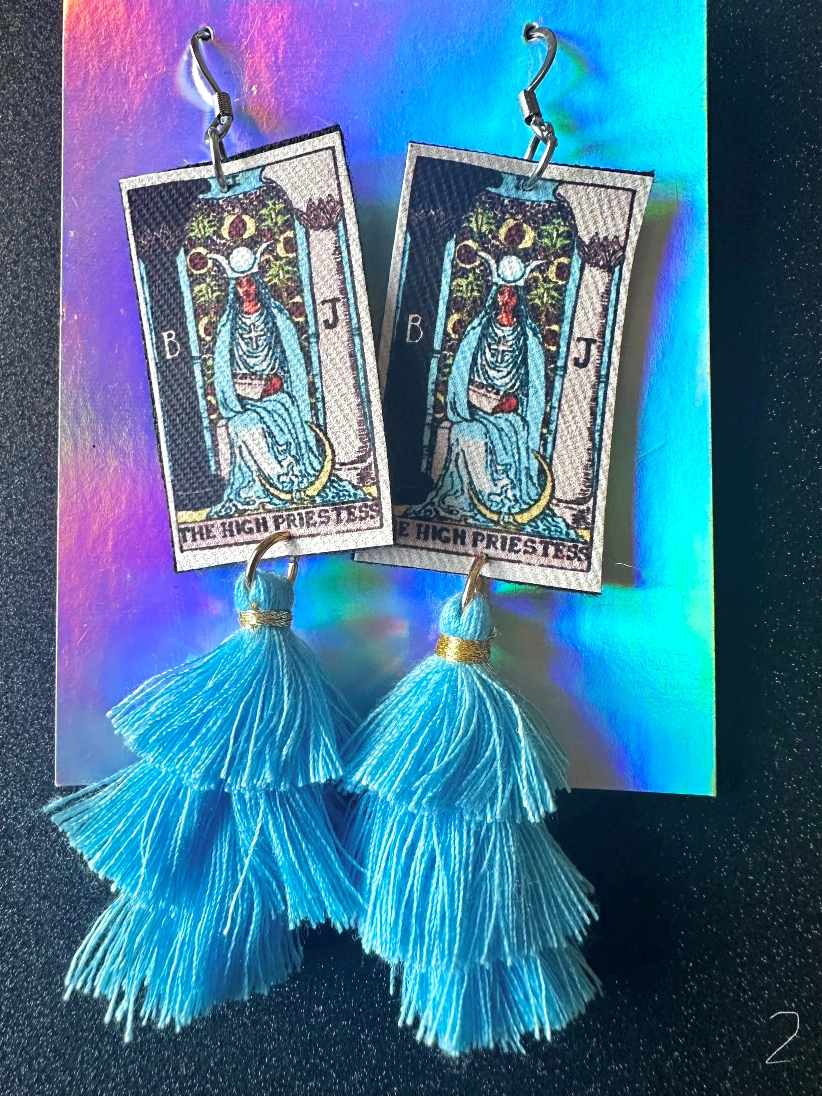 The High Priestess Tarot Card Earrings