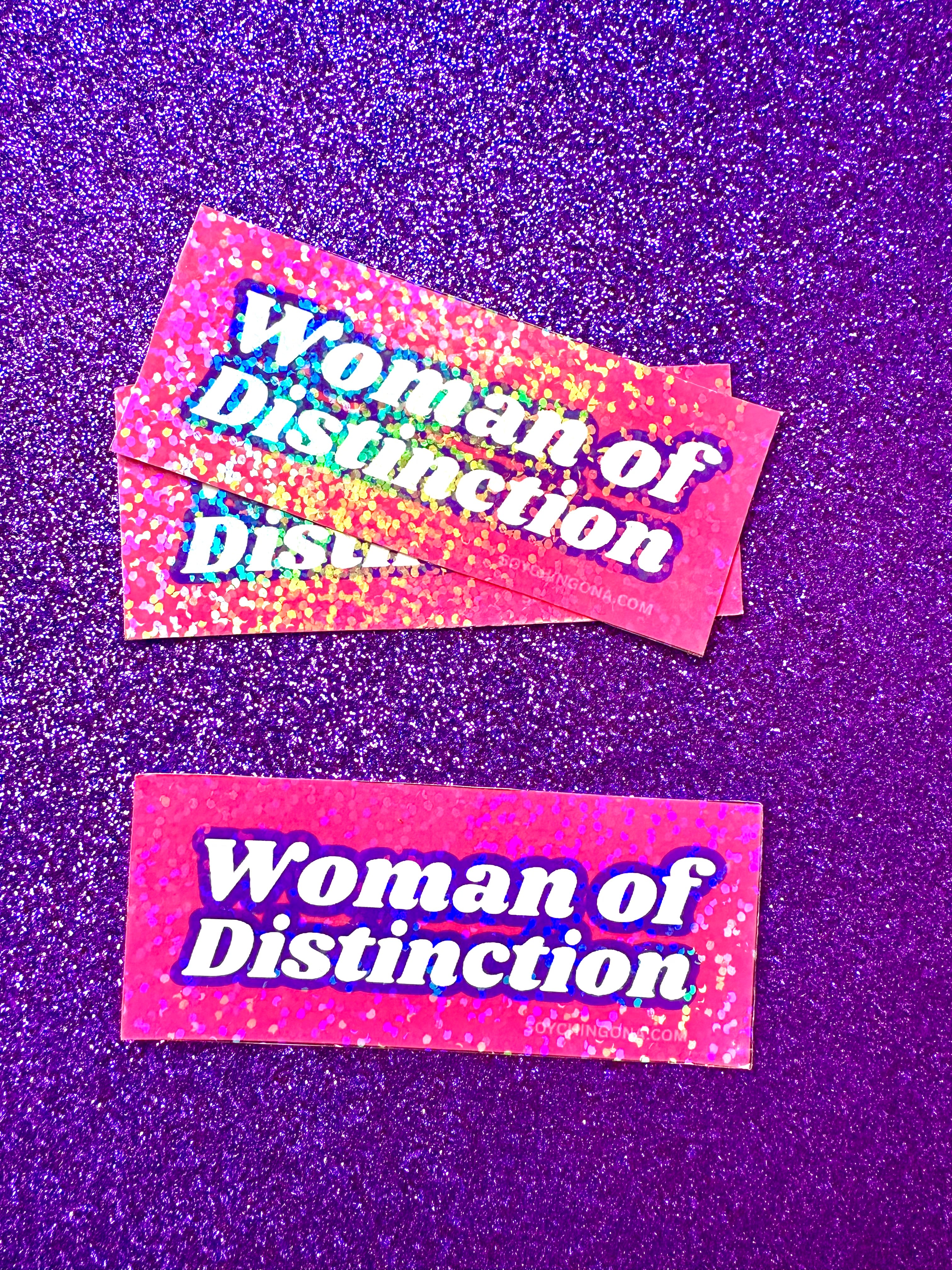 Woman of Distinction Sticker