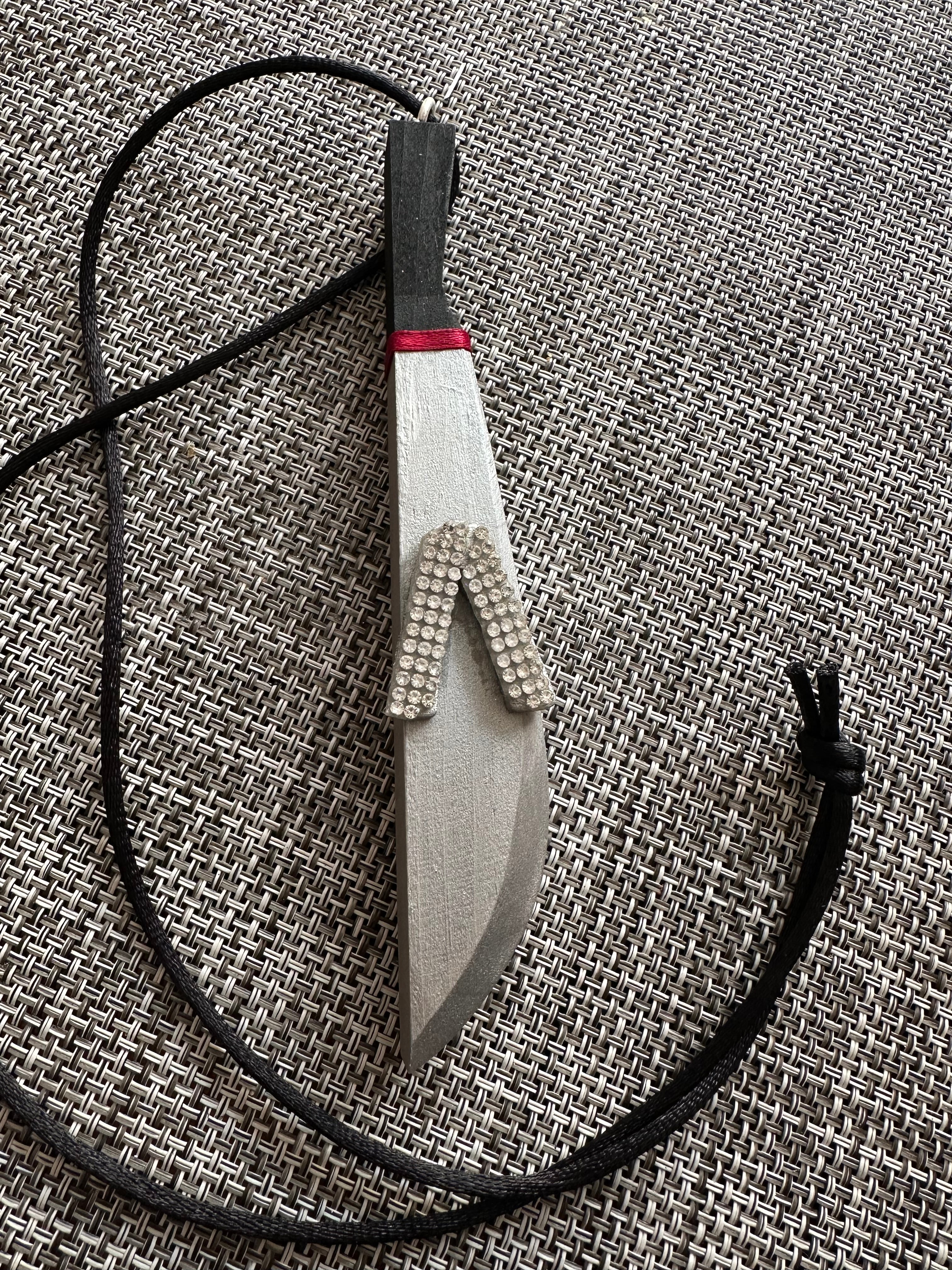 Rhinestone Lambda Machete Tiki