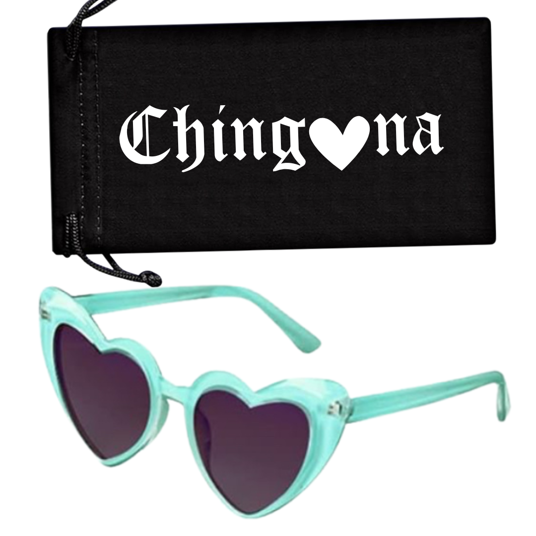 Heart CatEye Sunglasses - Turquoise