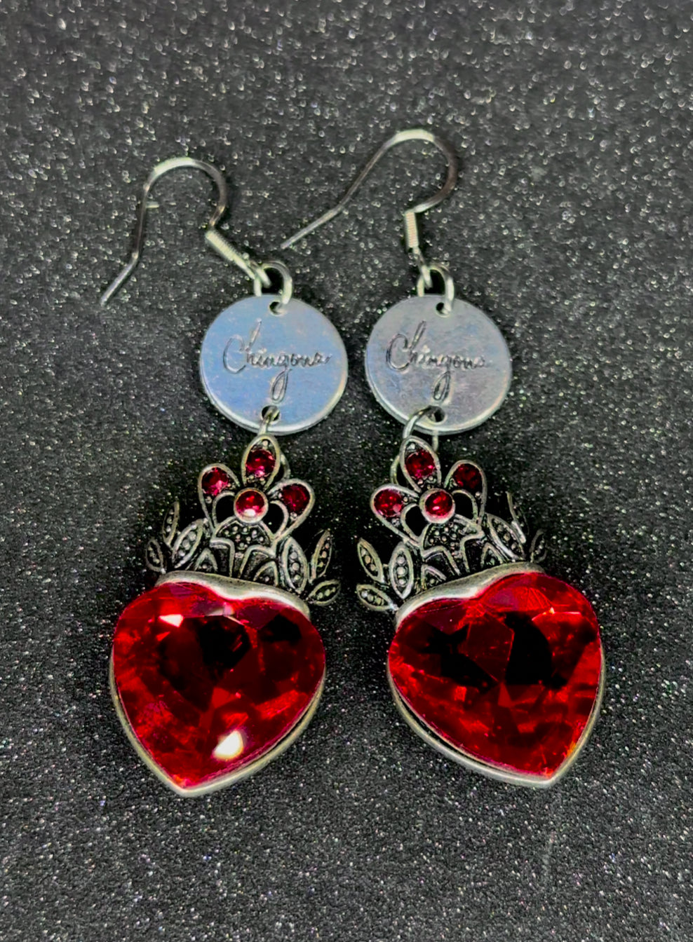 Chingona Queen of Corazones Earrings