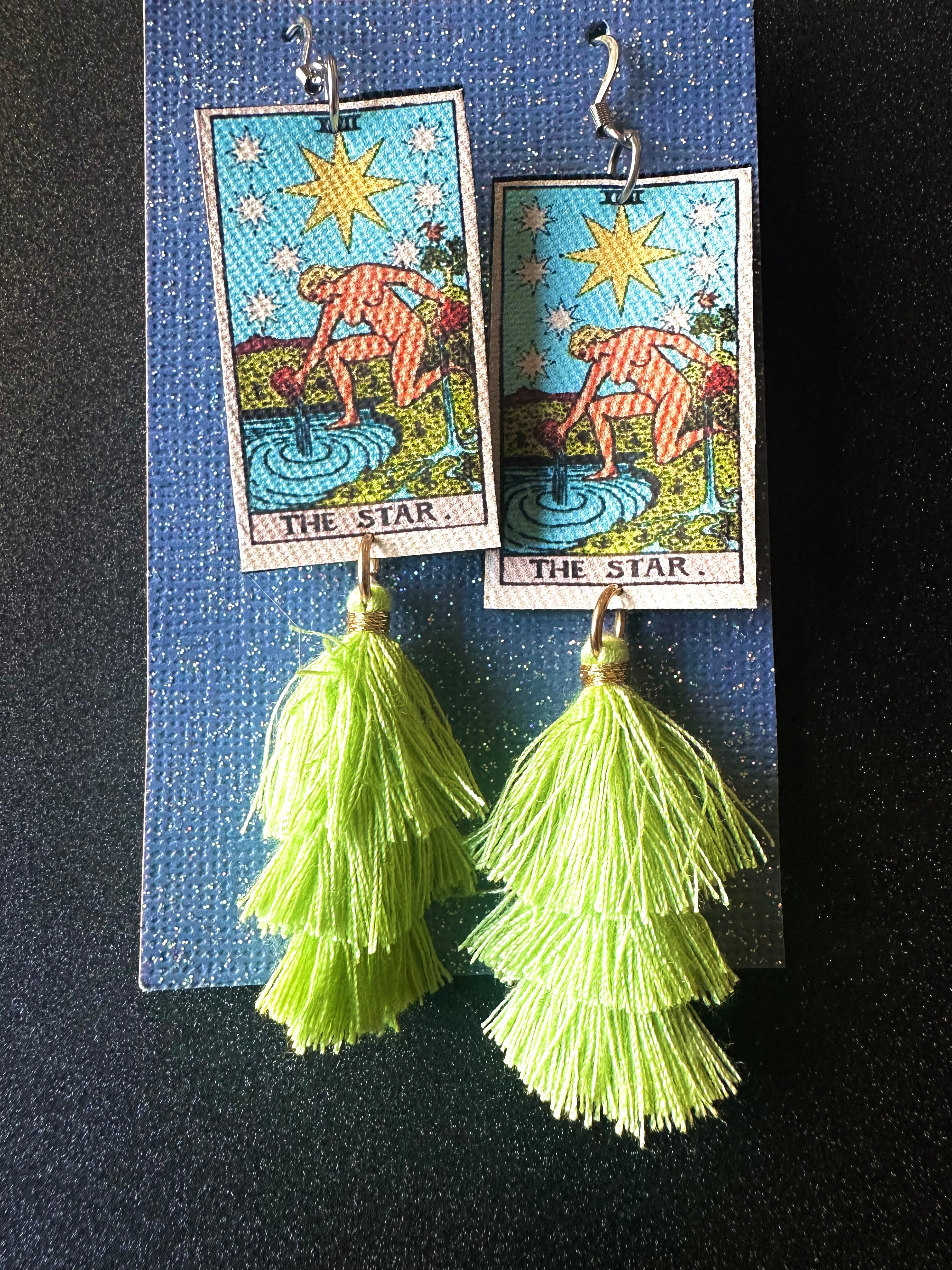 The Star Tarot Card Earrings