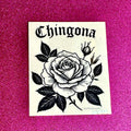 Chingona black and white Rosa Sticker