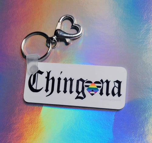 Ally Flag Chingona KeyChain