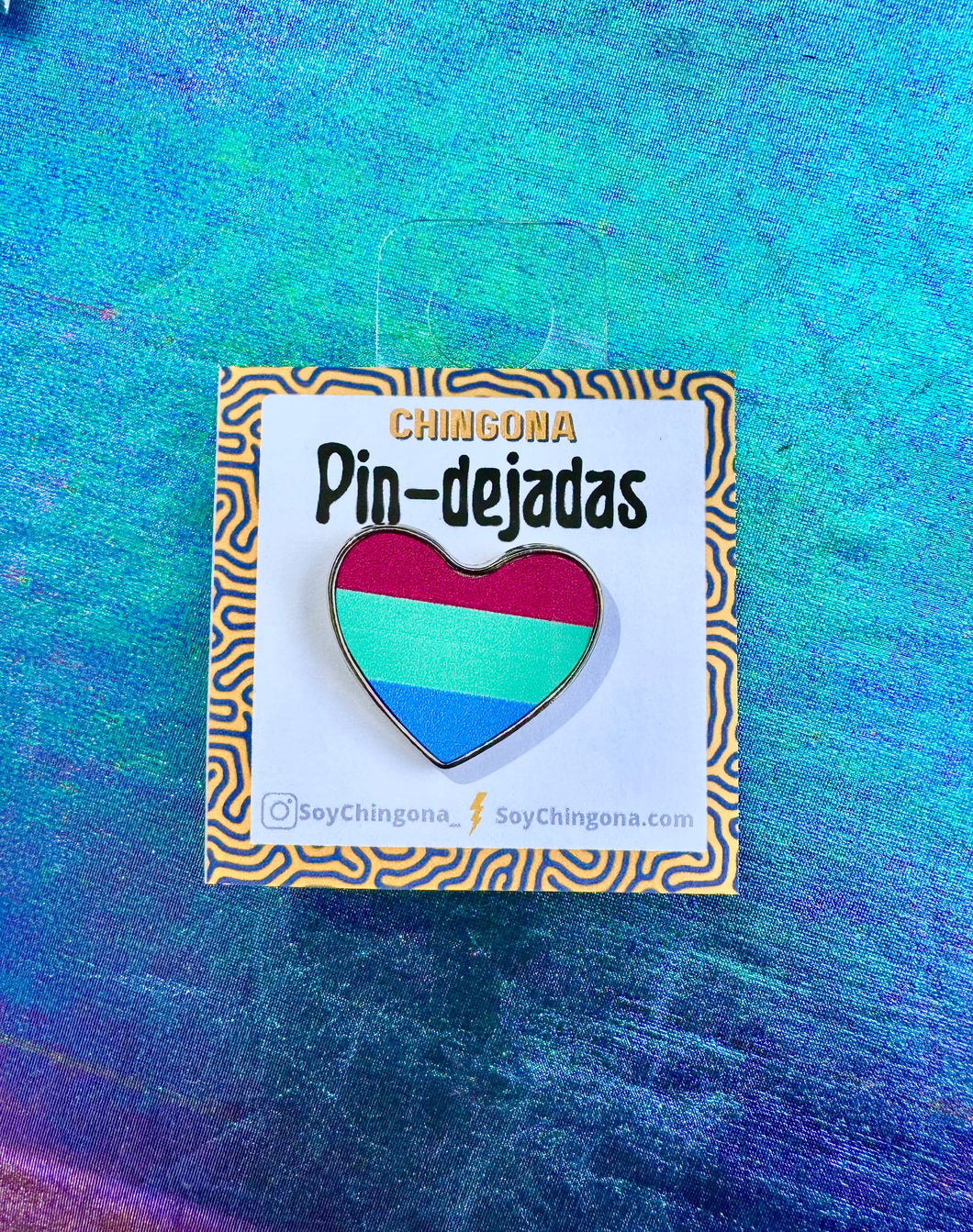 Polysexual Flag Pin