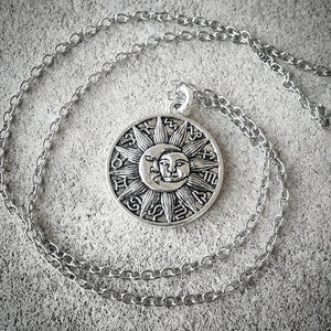 Luna Sol Zodiac Medallion Necklace