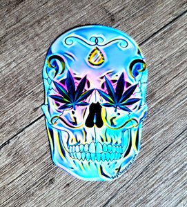 Chinganja holographic skull Sticker