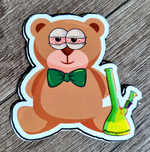 Brown Bong Bear Sticker