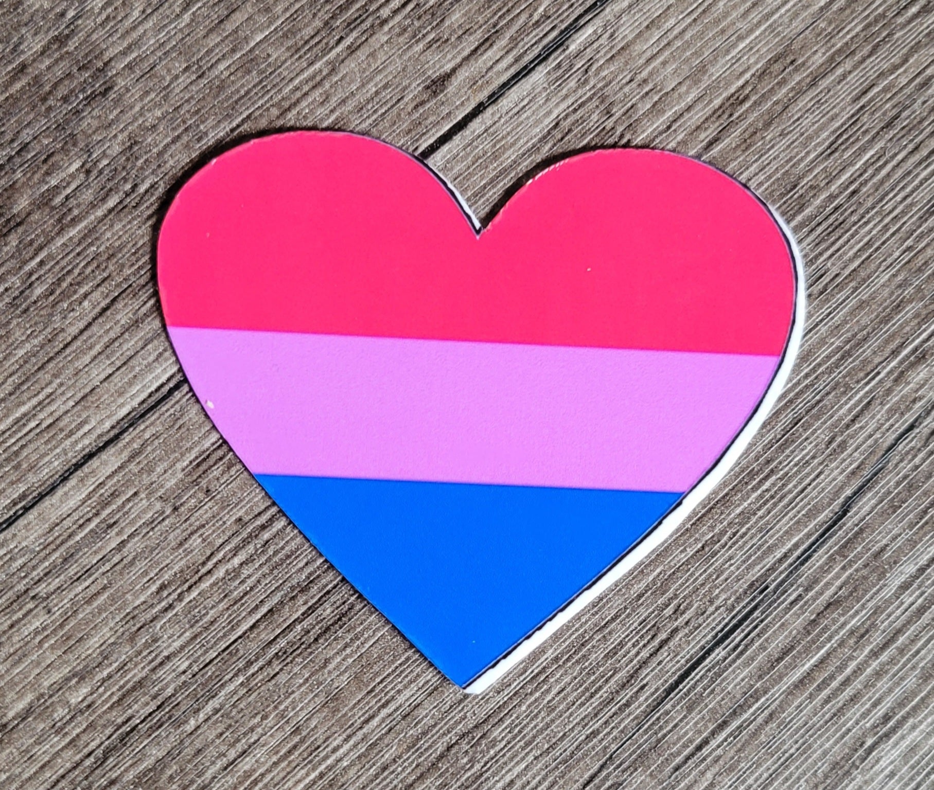 Bi Heart Flag Sticker