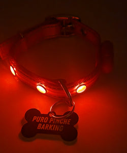 Puro Pinche Barking Tag with LED Collar