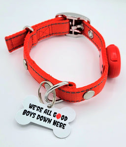 We're all good down here Tag with LED Collar