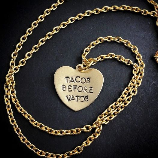 Tacos Before Vatos Necklace