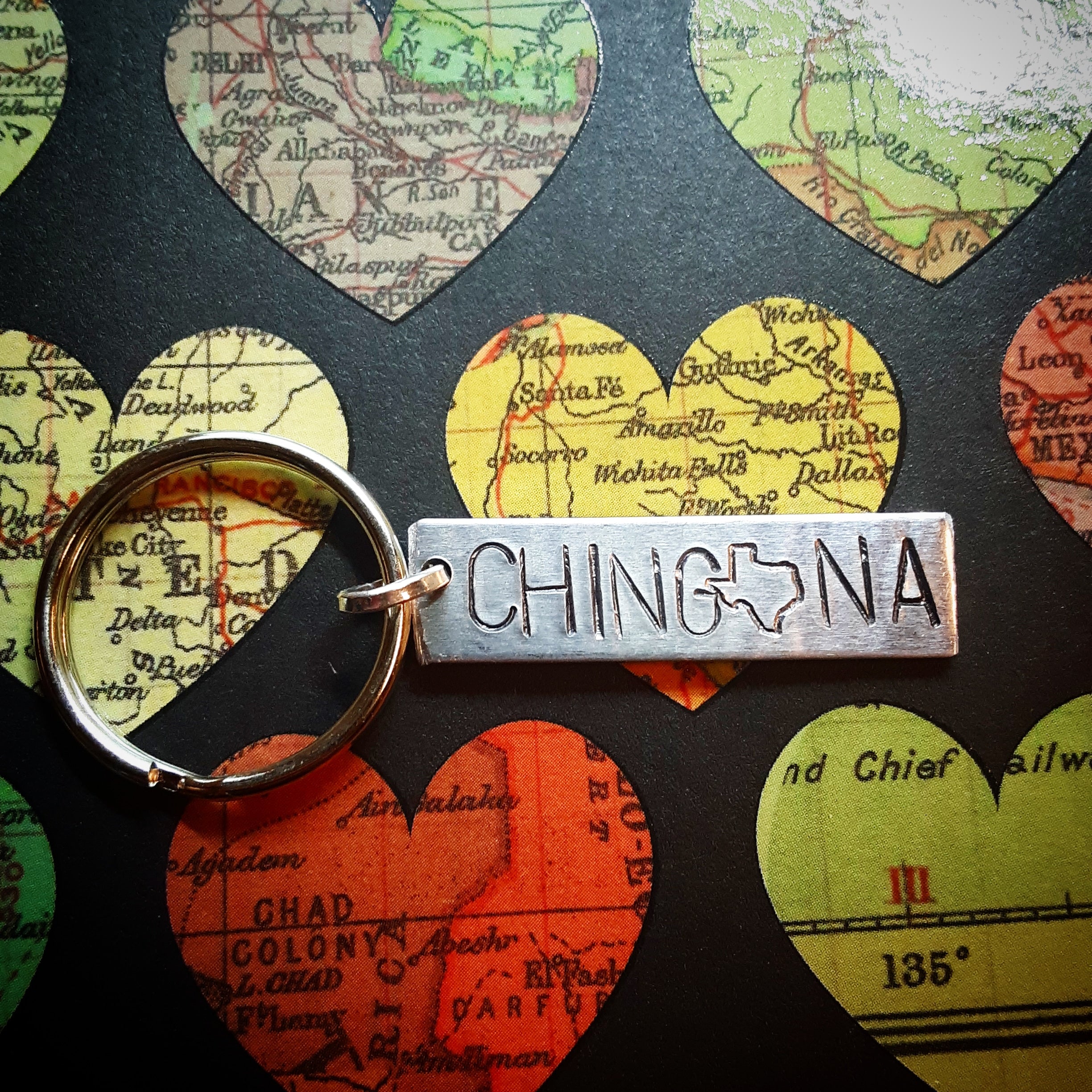 Texas Chingona Bar KeyChain