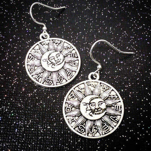 Luna Sol Zodiac Medallion Earrings