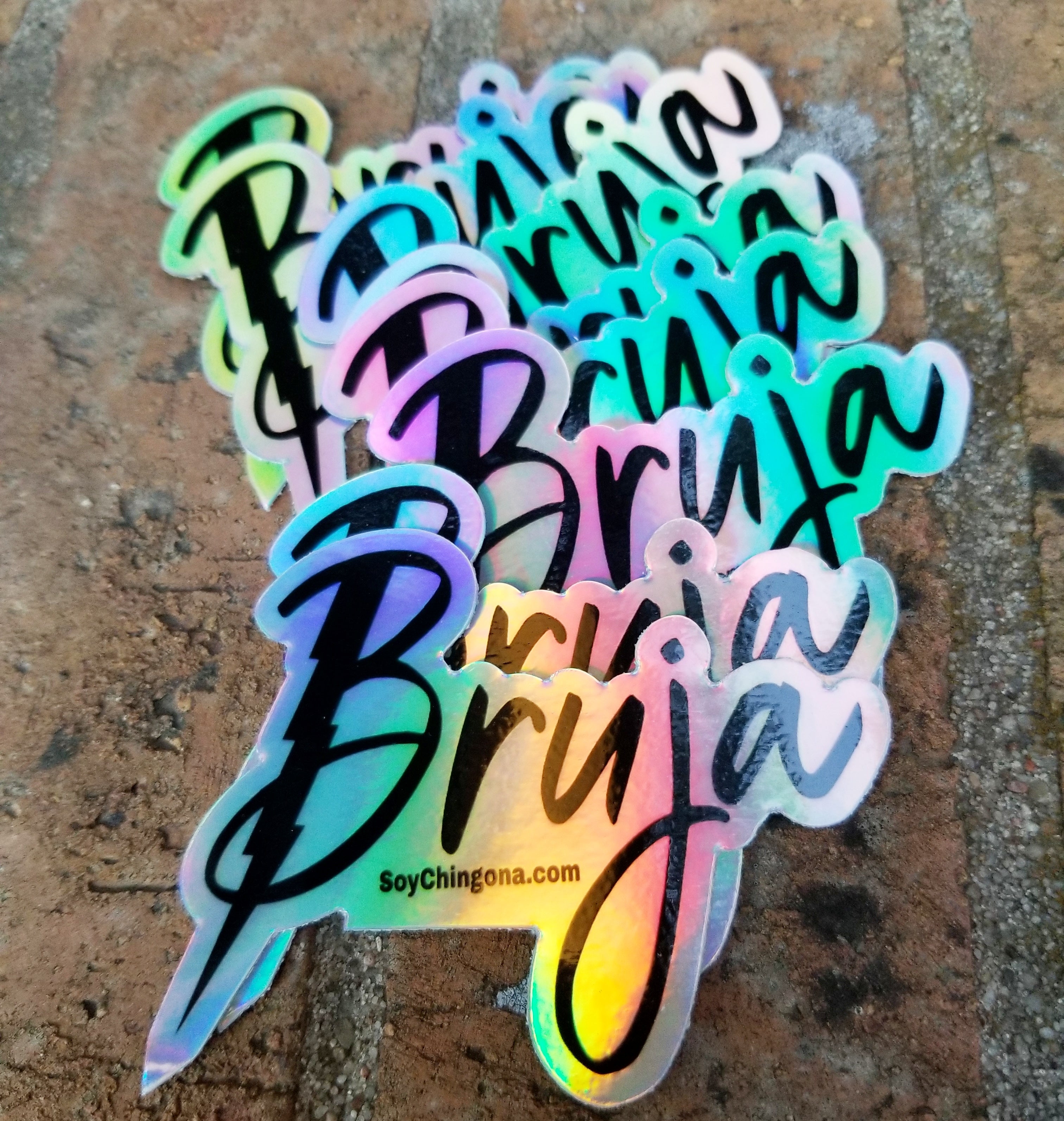 Bruja holographic sticker