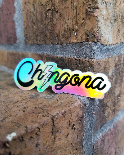 Chingona Lightning Holographic Sticker