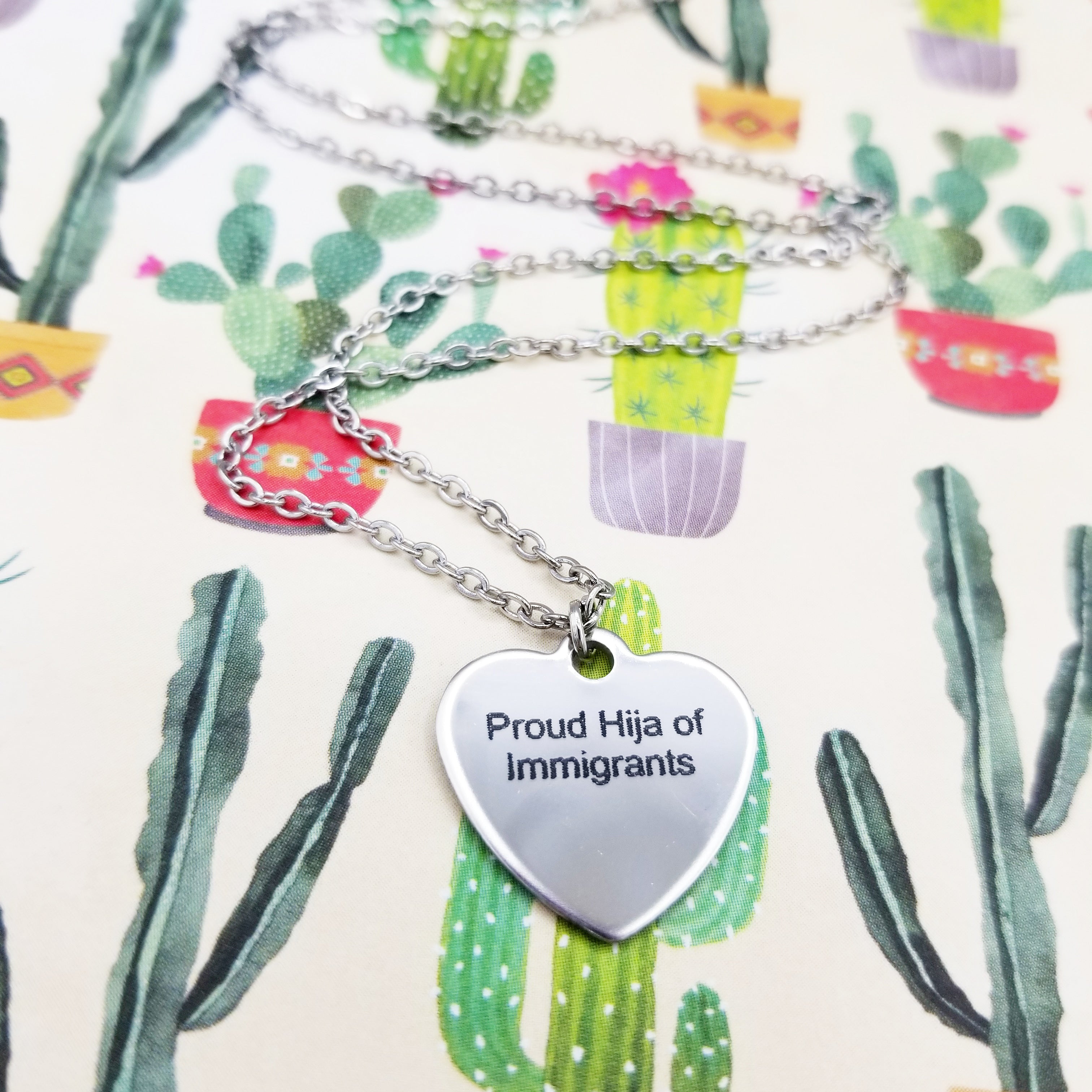 Proud hija of Immigrants Necklace