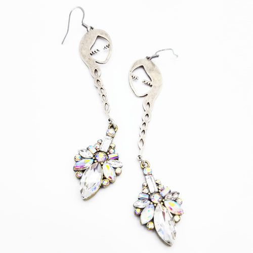 Mi Trenza Earrings - Silver Tone