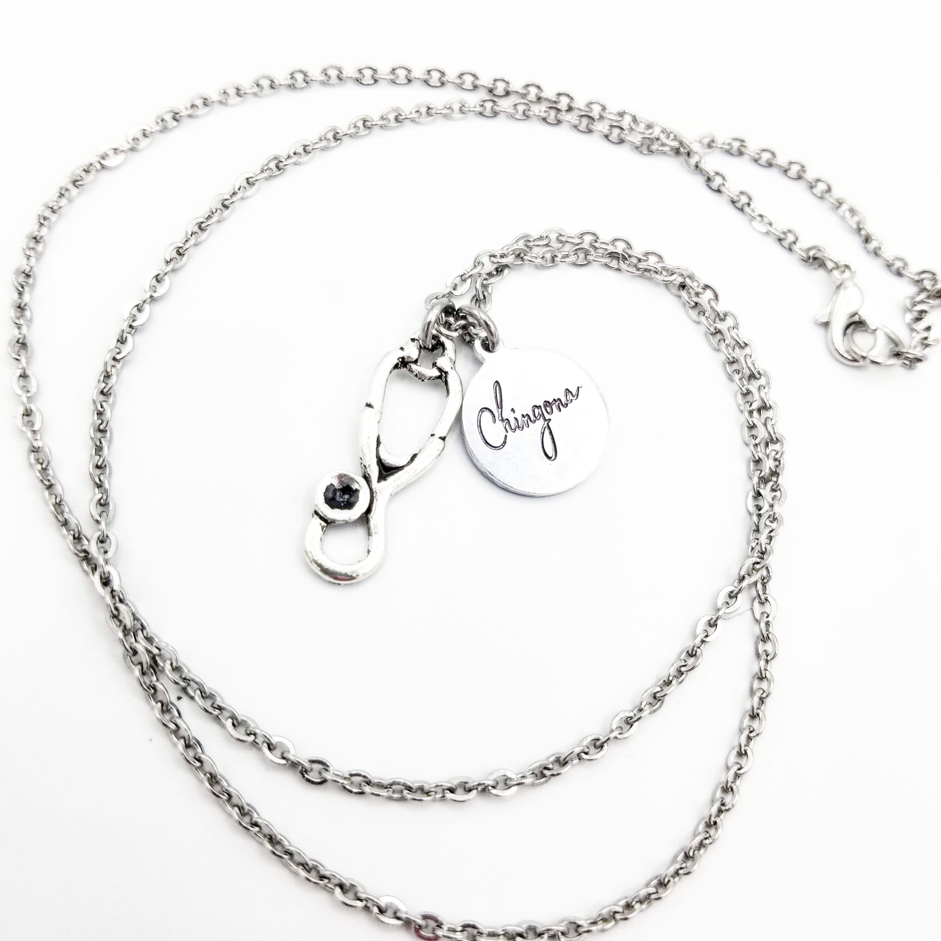 Chingona with little stethoscope Necklace
