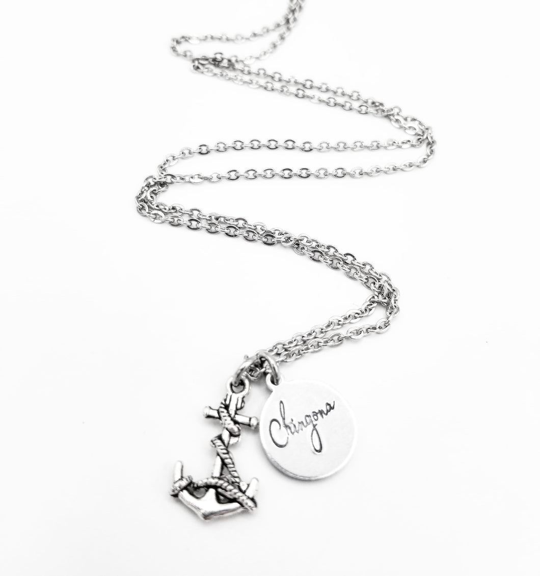 Anchor Chingona Necklace