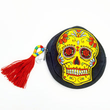 Load image into Gallery viewer, Red Rosas SugarSkull Zipper Pouch